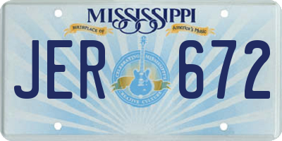 MS license plate JER672