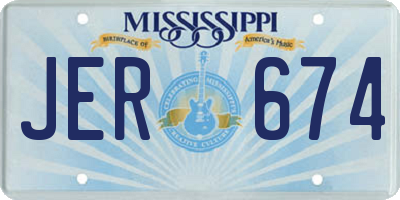 MS license plate JER674