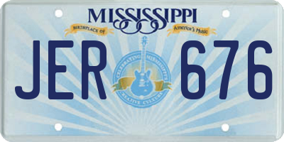 MS license plate JER676
