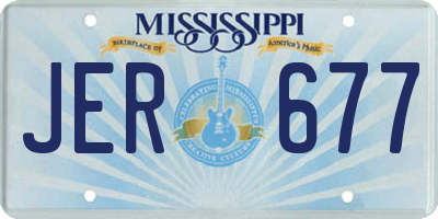 MS license plate JER677