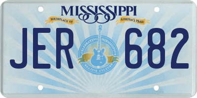 MS license plate JER682