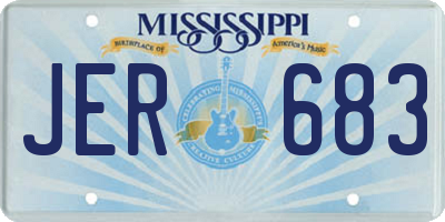 MS license plate JER683