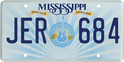 MS license plate JER684