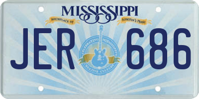 MS license plate JER686