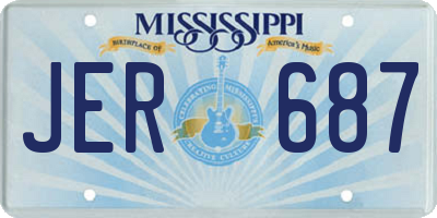 MS license plate JER687