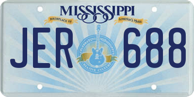 MS license plate JER688