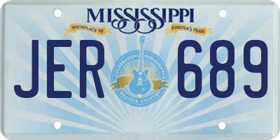 MS license plate JER689