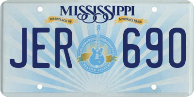 MS license plate JER690