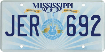 MS license plate JER692