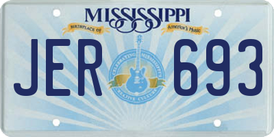 MS license plate JER693