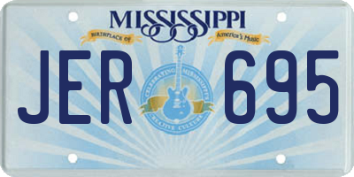 MS license plate JER695