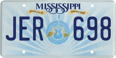 MS license plate JER698