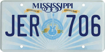 MS license plate JER706