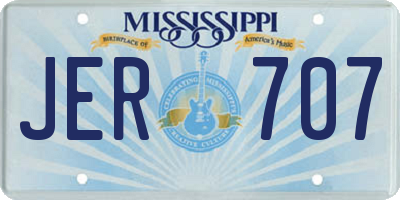MS license plate JER707
