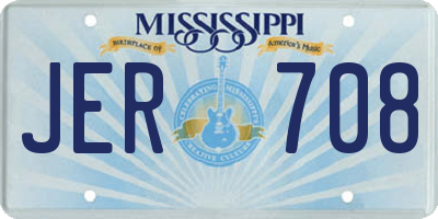 MS license plate JER708