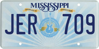 MS license plate JER709