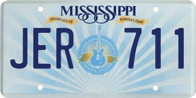 MS license plate JER711