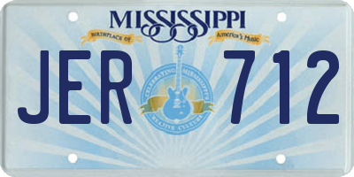MS license plate JER712