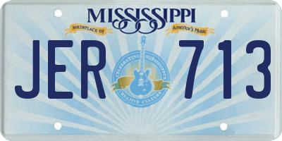 MS license plate JER713