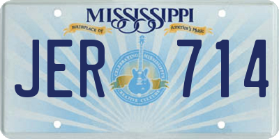 MS license plate JER714