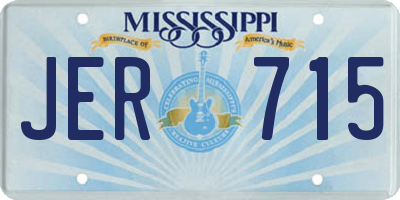 MS license plate JER715