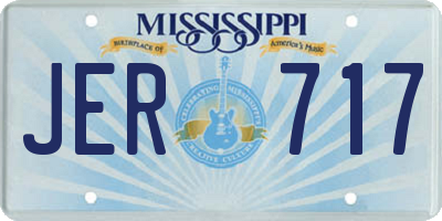 MS license plate JER717