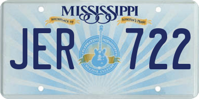 MS license plate JER722