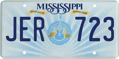 MS license plate JER723