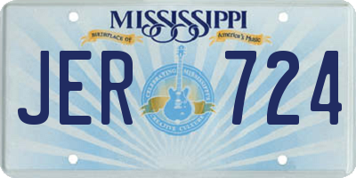 MS license plate JER724
