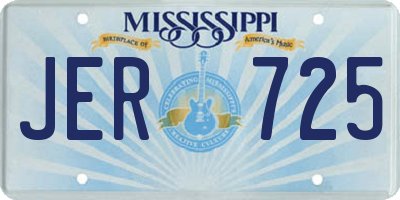 MS license plate JER725