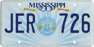 MS license plate JER726