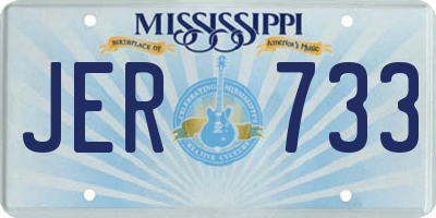 MS license plate JER733