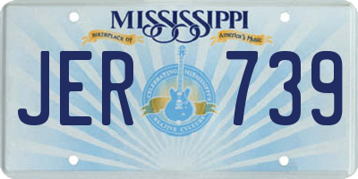 MS license plate JER739