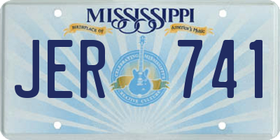 MS license plate JER741