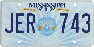 MS license plate JER743