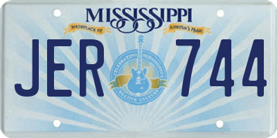 MS license plate JER744