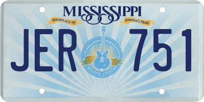 MS license plate JER751