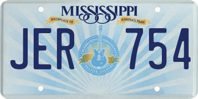MS license plate JER754