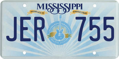 MS license plate JER755