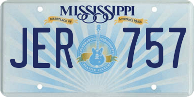 MS license plate JER757