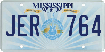 MS license plate JER764