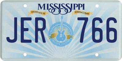 MS license plate JER766