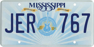 MS license plate JER767