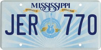MS license plate JER770