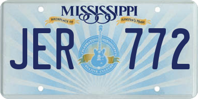 MS license plate JER772