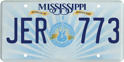 MS license plate JER773