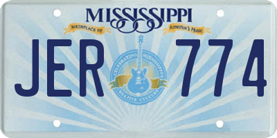 MS license plate JER774