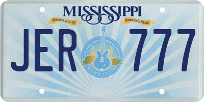 MS license plate JER777