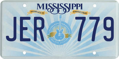 MS license plate JER779