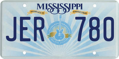 MS license plate JER780